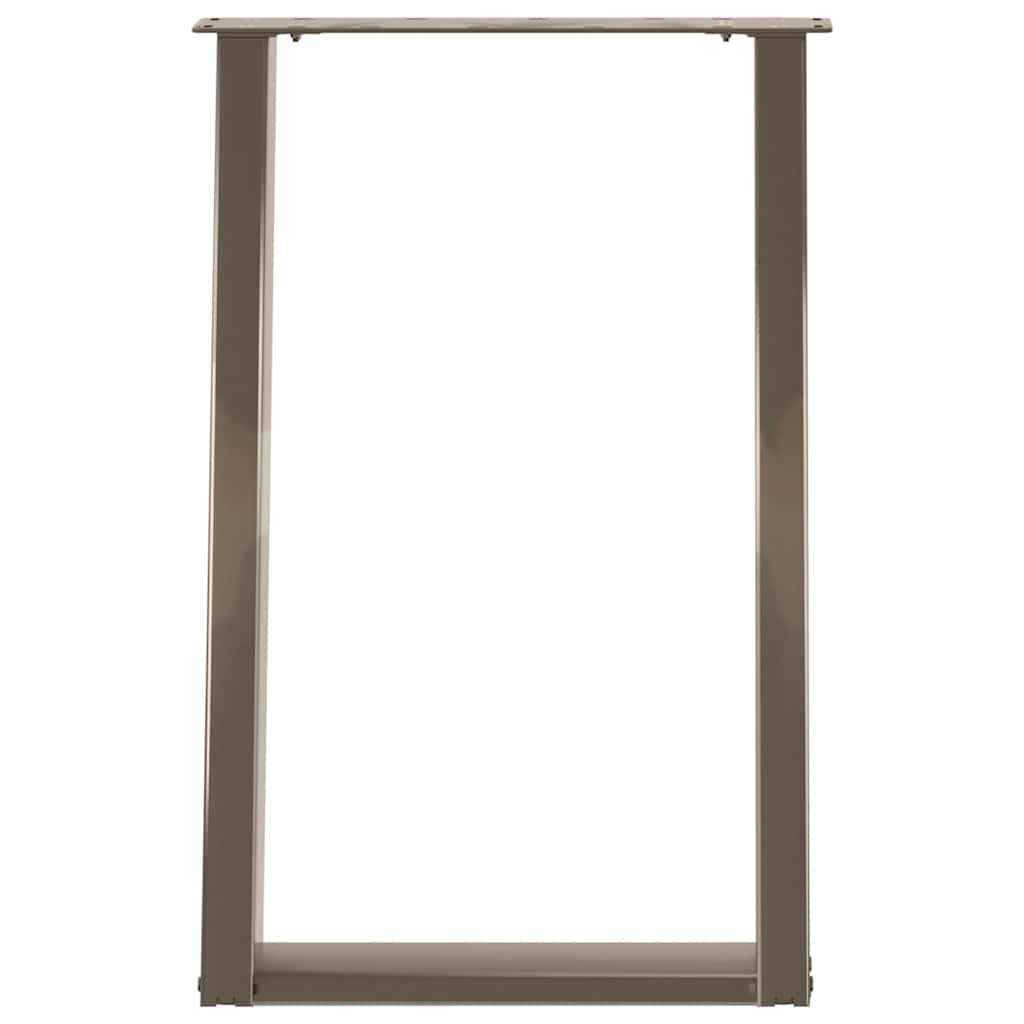 Dining Table Legs U-Shaped 2 pcs Natural Steel 50x(72-73) cm Steel