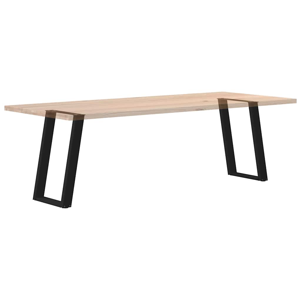 Dining Table Legs U-Shaped 2 pcs Black 60x(72-73) cm Steel