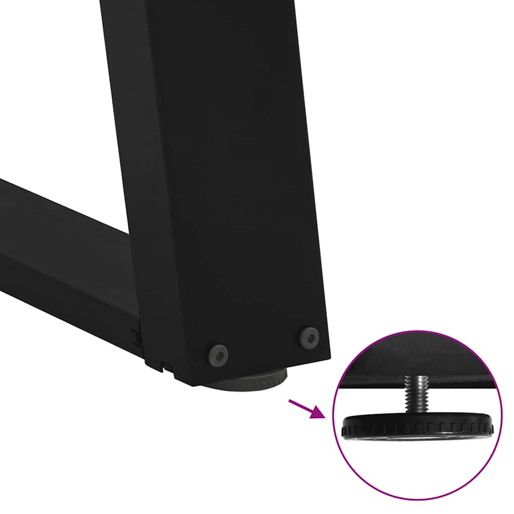 Dining Table Legs U-Shaped 2 pcs Black 70x(72-73) cm Steel