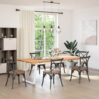 Dining Table Legs U-Shaped 2 pcs White 70x(72-73) cm Steel