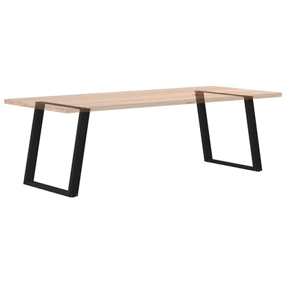 Dining Table Legs U-Shaped 2 pcs Black 80x(72-73) cm Steel
