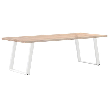 Dining Table Legs U-Shaped 2 pcs White 80x(72-73) cm Steel
