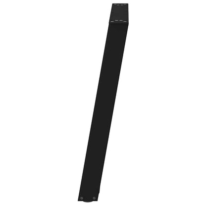 Dining Table Legs U-Shaped 2 pcs Black 90x(72-73) cm Steel