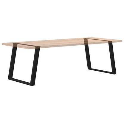 Dining Table Legs U-Shaped 2 pcs Black 90x(72-73) cm Steel