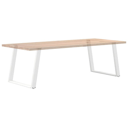 Dining Table Legs U-Shaped 2 pcs White 90x(72-73) cm Steel
