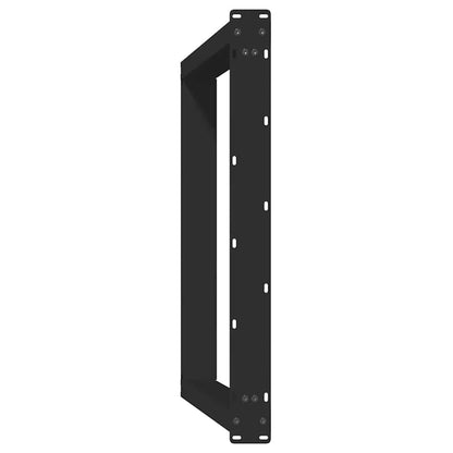 Dining Table Legs U-Shaped 2 pcs Black 100x(72-73) cm Steel
