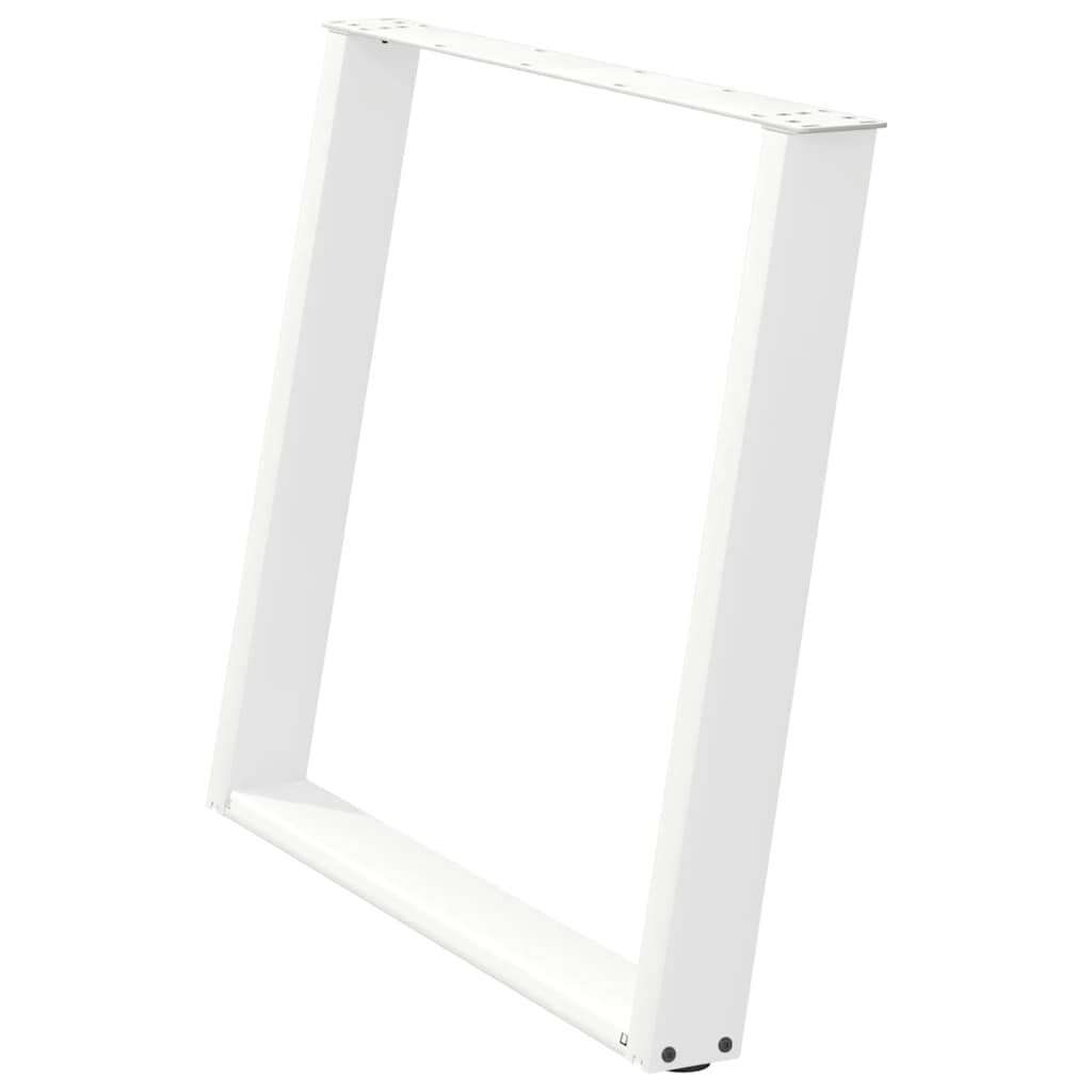 Dining Table Legs U-Shaped 2 pcs White 100x(72-73) cm Steel