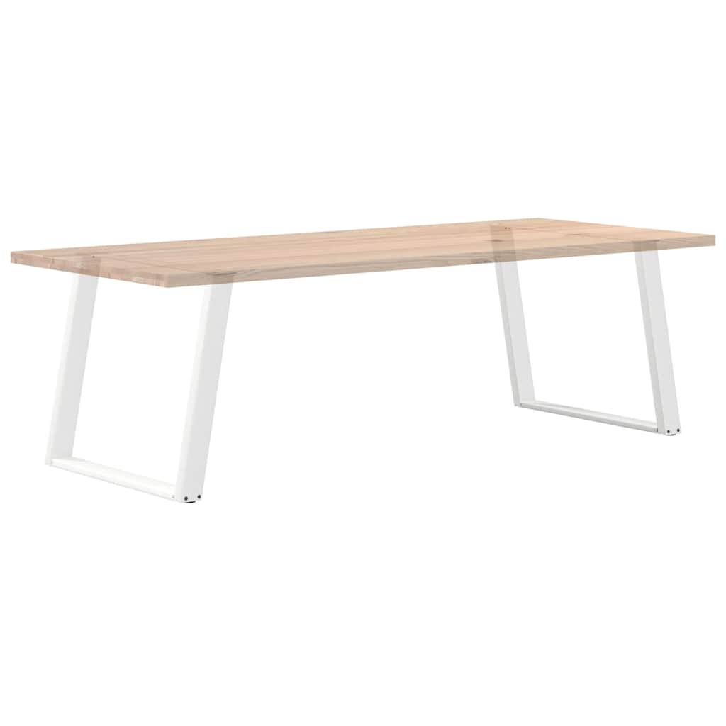 Dining Table Legs U-Shaped 2 pcs White 100x(72-73) cm Steel