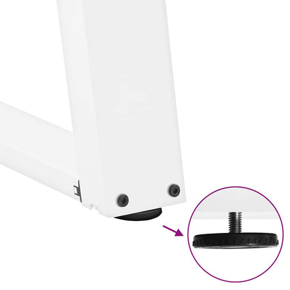 Dining Table Legs U-Shaped 2 pcs White 100x(72-73) cm Steel