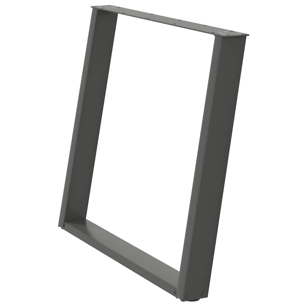 Dining Table Legs U-Shaped 2 pcs Anthracite 100x(72-73) cm Steel