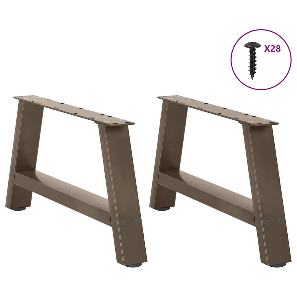 Coffee Table Legs A-Shaped 2 pcs 60x(30-31) cm Steel