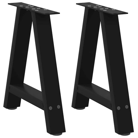 Coffee Table Legs A-Shaped 2 pcs Black 38x(42-43) cm Steel