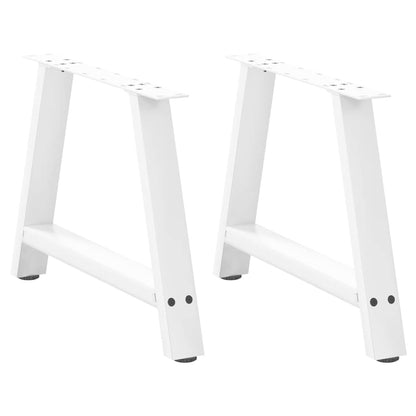 Coffee Table Legs A-Shaped 2 pcs White 60x(42-43) cm Steel