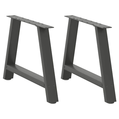Coffee Table Legs A-Shaped 2 pcs Anthracite 60x(42-43) cm Steel