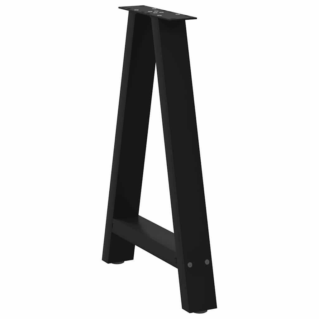 Dining Table Legs A-Shaped 2 pcs Black 50x(72-73) cm Steel