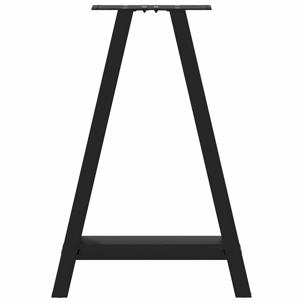 Dining Table Legs A-Shaped 2 pcs Black 50x(72-73) cm Steel