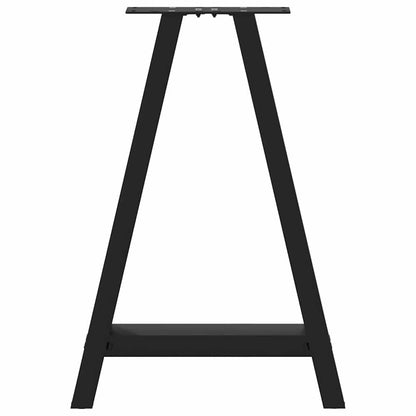 Dining Table Legs A-Shaped 2 pcs Black 50x(72-73) cm Steel