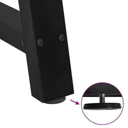 Dining Table Legs A-Shaped 2 pcs Black 50x(72-73) cm Steel