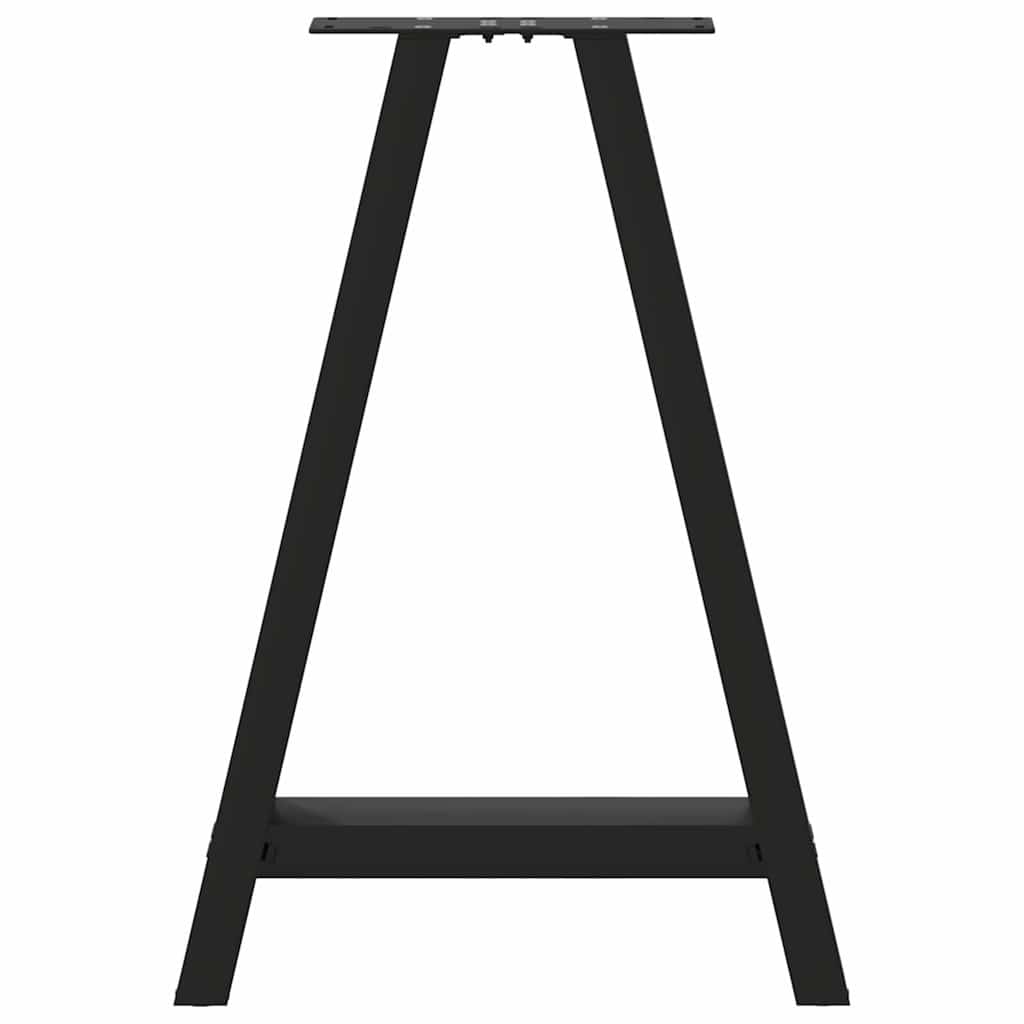 Dining Table Legs A-Shaped 2 pcs Black 60x(72-73) cm Steel