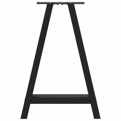 Dining Table Legs A-Shaped 2 pcs Black 60x(72-73) cm Steel