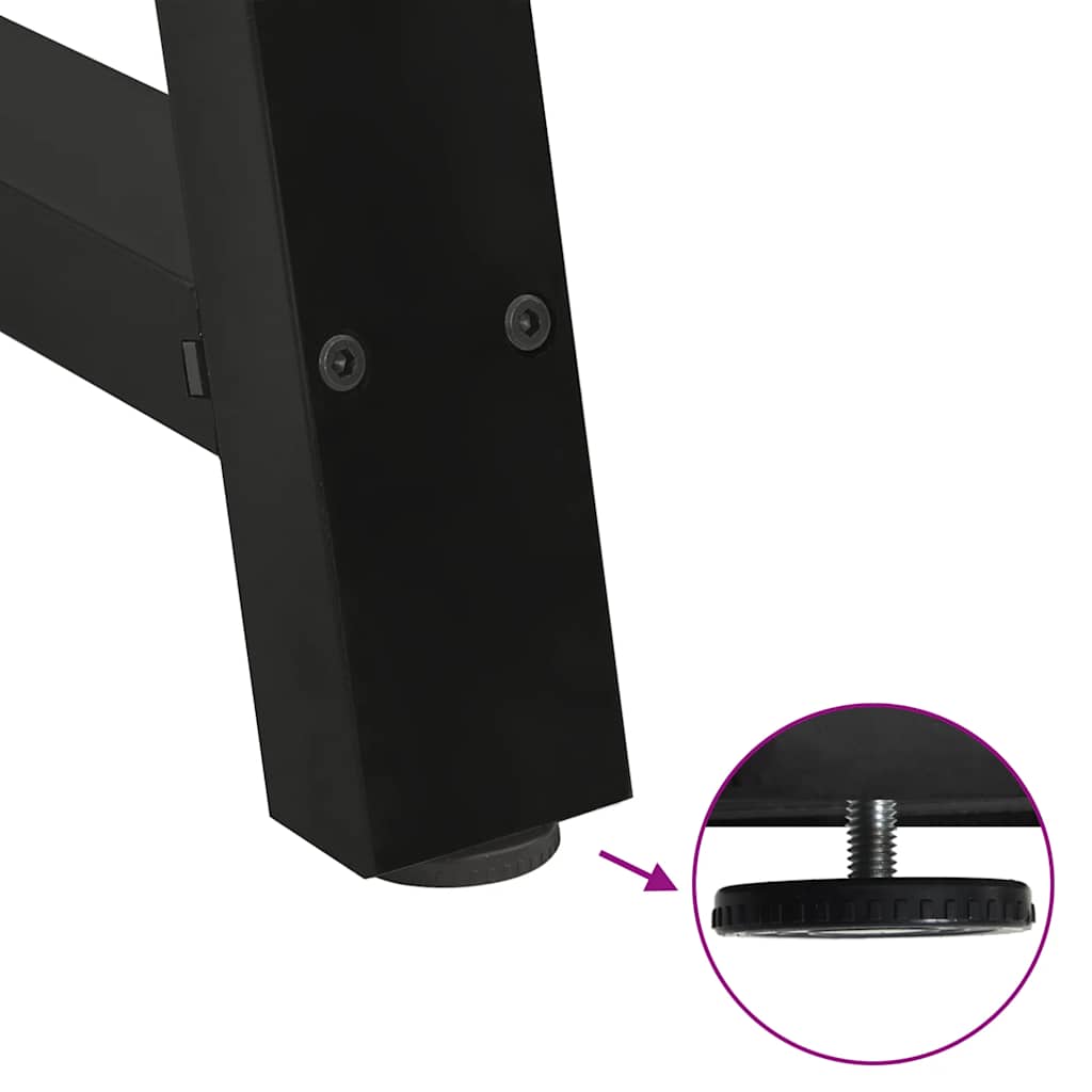 Dining Table Legs A-Shaped 2 pcs Black 60x(72-73) cm Steel