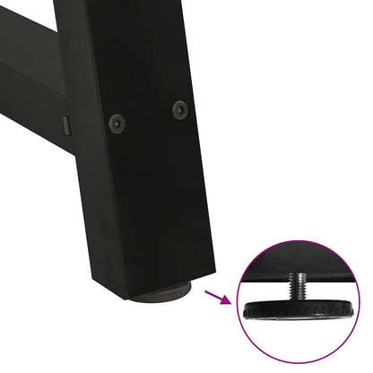 Dining Table Legs A-Shaped 2 pcs Black 60x(72-73) cm Steel
