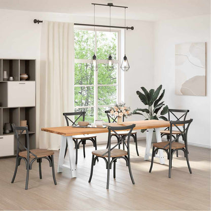 Dining Table Legs A-Shaped 2 pcs White 60x(72-73) cm Steel
