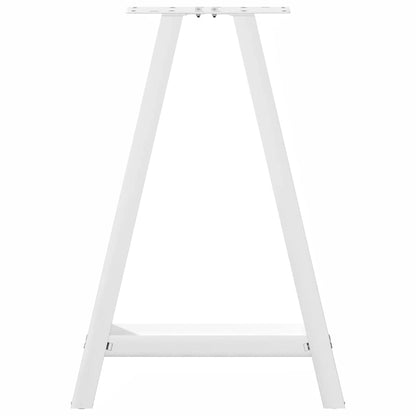 Dining Table Legs A-Shaped 2 pcs White 60x(72-73) cm Steel