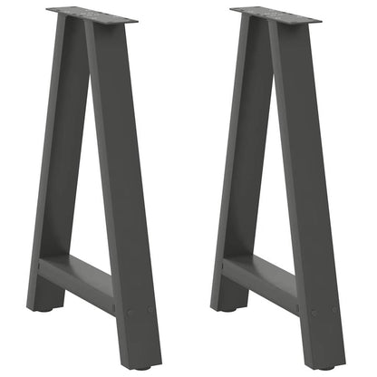Dining Table Legs A-Shaped 2 pcs Anthracite 60x(72-73) cm Steel