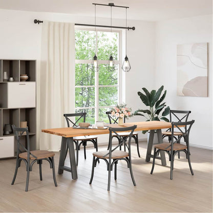 Dining Table Legs A-Shaped 2 pcs Anthracite 60x(72-73) cm Steel