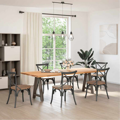 Dining Table Legs A-Shaped 2 pcs 60x(72-73) cm Steel