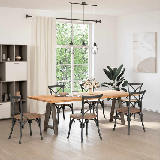 Dining Table Legs A-Shaped 2 pcs 60x(72-73) cm Steel