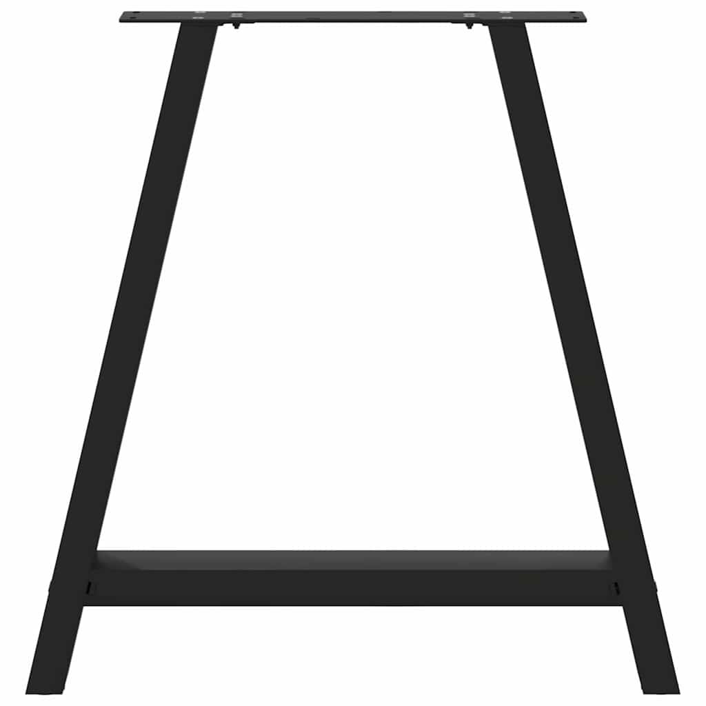 Dining Table Legs A-Shaped 2 pcs Black 80x(72-73) cm Steel
