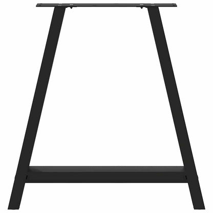 Dining Table Legs A-Shaped 2 pcs Black 80x(72-73) cm Steel