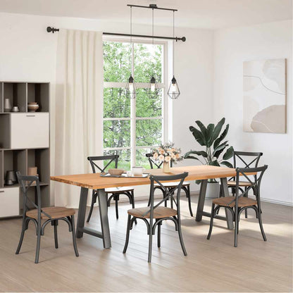 Dining Table Legs A-Shaped 2 pcs Anthracite 80x(72-73) cm Steel
