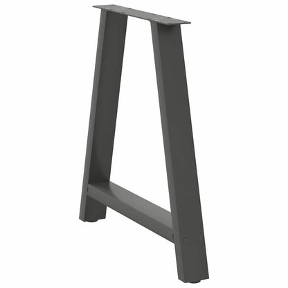 Dining Table Legs A-Shaped 2 pcs Anthracite 80x(72-73) cm Steel