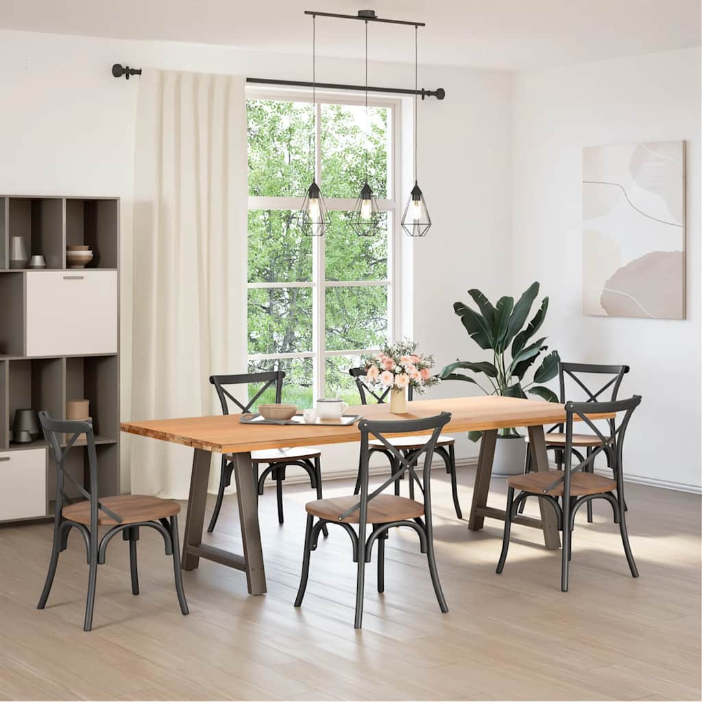 Dining Table Legs A-Shaped 2 pcs 80x(72-73) cm Steel