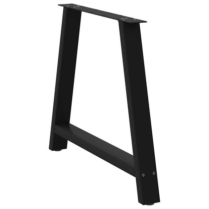 Dining Table Legs A-Shaped 2 pcs Black 90x(72-73) cm Steel