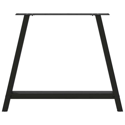 Dining Table Legs A-Shaped 2 pcs Black 90x(72-73) cm Steel