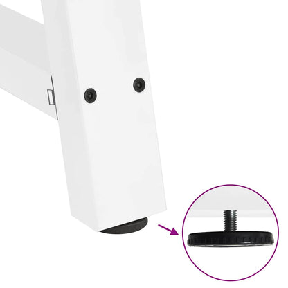 Dining Table Legs A-Shaped 2 pcs White 90x(72-73) cm Steel
