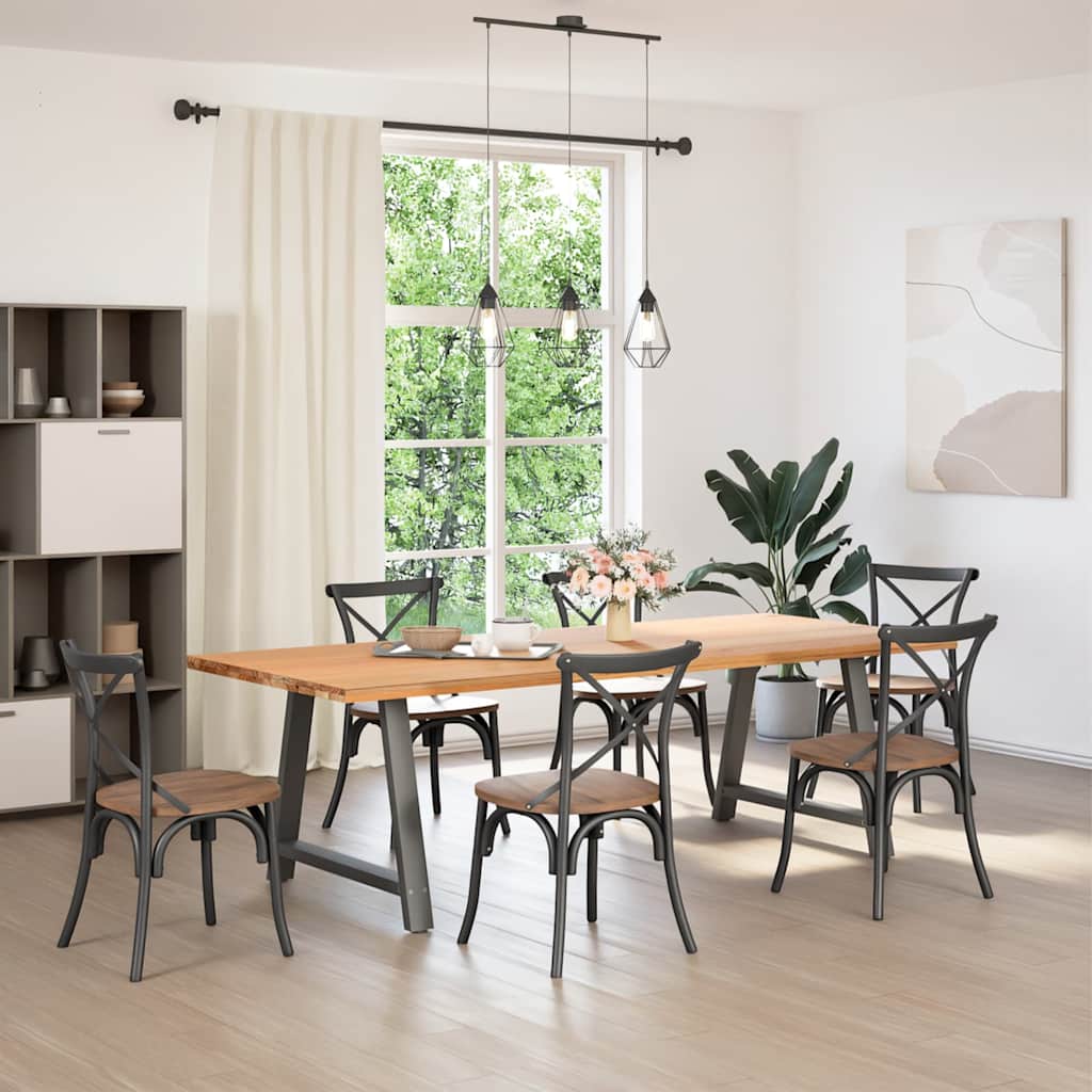 Dining Table Legs A-Shaped 2 pcs Anthracite 90x(72-73) cm Steel