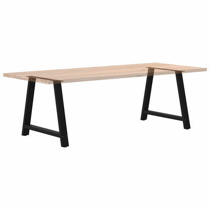 Dining Table Legs A-Shaped 2 pcs Black 100x(72-73) cm Steel