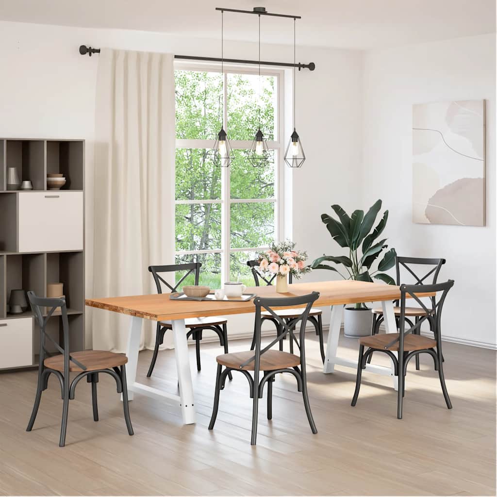 Dining Table Legs A-Shaped 2 pcs White 100x(72-73) cm Steel