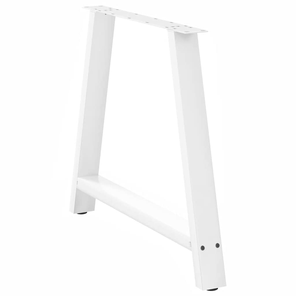 Dining Table Legs A-Shaped 2 pcs White 100x(72-73) cm Steel