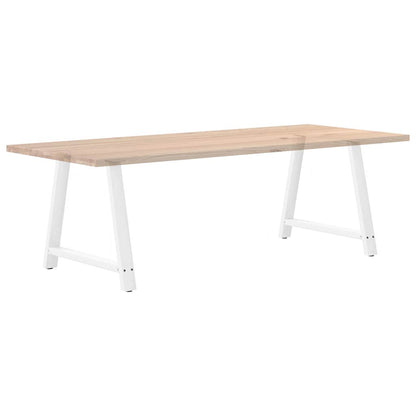Dining Table Legs A-Shaped 2 pcs White 100x(72-73) cm Steel