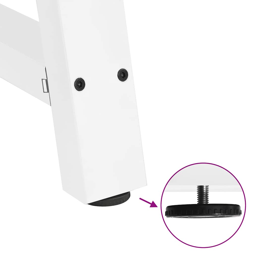 Dining Table Legs A-Shaped 2 pcs White 100x(72-73) cm Steel