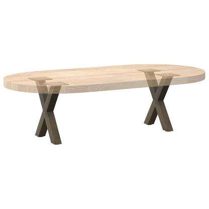 Coffee Table Legs X-Shaped 2 pcs Natural Steel 37x(30-31) cm Steel