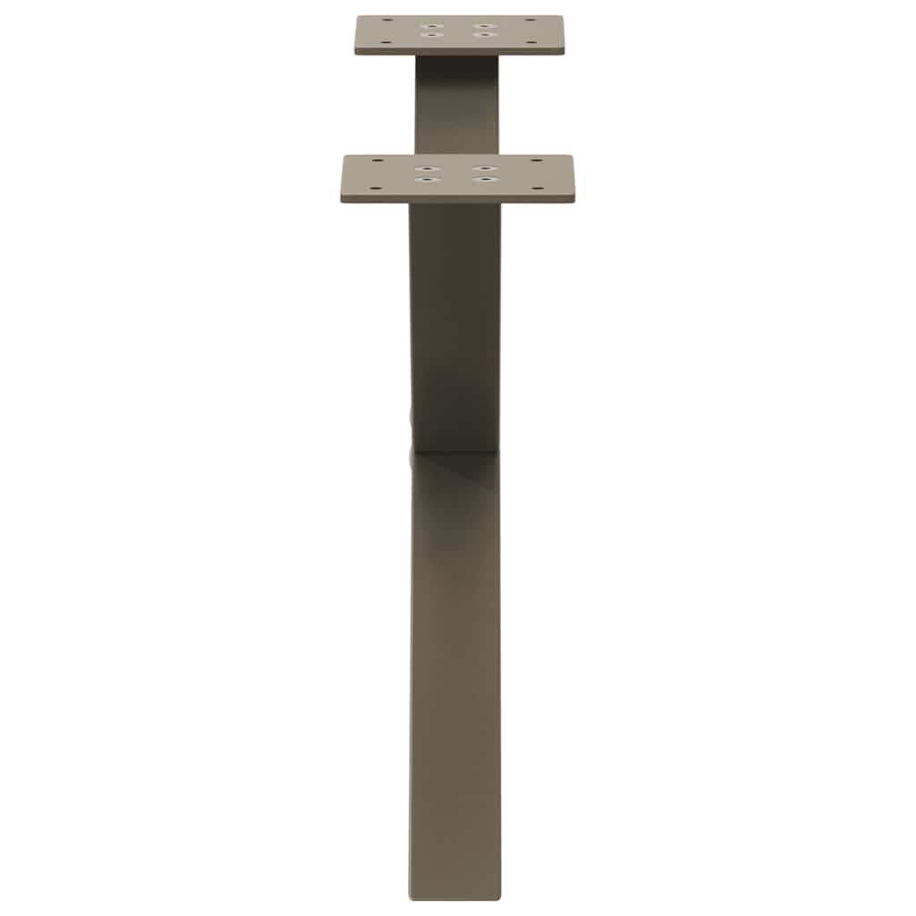 Coffee Table Legs X-Shaped 2 pcs Natural Steel 50x(30-31) cm Steel