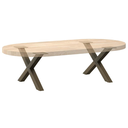 Coffee Table Legs X-Shaped 2 pcs Natural Steel 50x(30-31) cm Steel