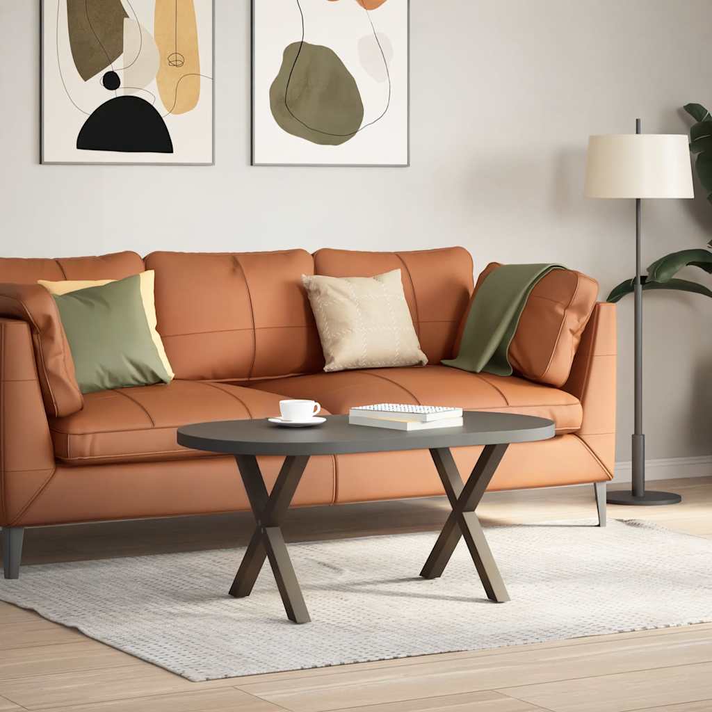 Coffee Table Legs X-Shaped 2 pcs Natural Steel 60x(42-43) cm Steel
